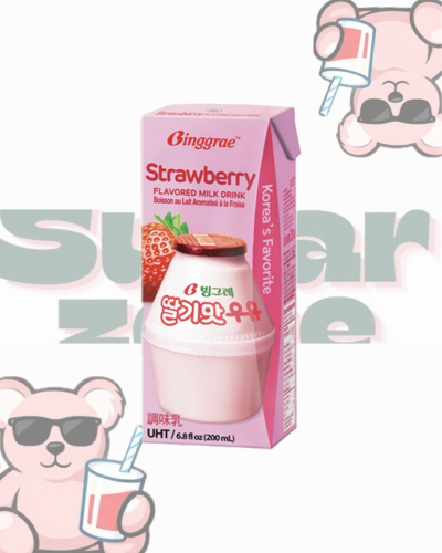 Imported Korean milk with strawberry flavor