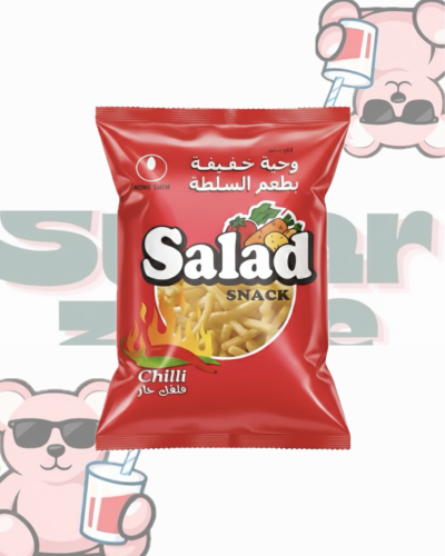 Salad snack salad snack with chili pepper flavor