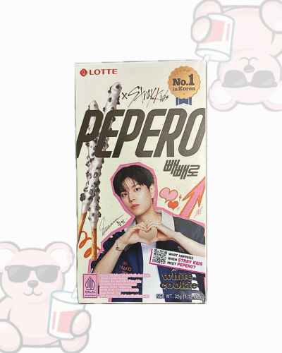 Stray kids X pepero white cookie flavour تعاون ستر...