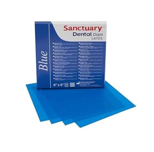 Sanctuary Dental Dam Latex Blue 6" X 6" Size