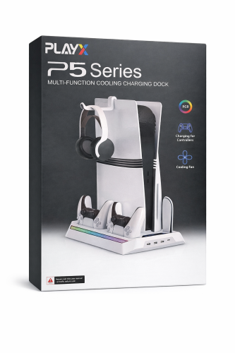 حامل تبريد RGB عمودي متعدد الوظائف لجهاز PS5/PS5 S...