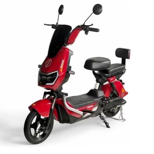 سكوتر كهربائي أحمر من طراز كلاسيك بتصميم عصري 48V...