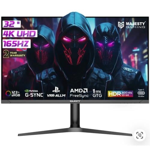شاشة ألعاب قيمنق ماجيستي 32 بوصة 4K UHD IPS، 165Hz...