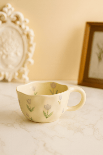 اكواب بطبعات الورود