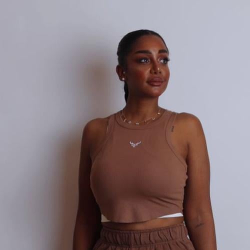 توب قصير رياضي - بني