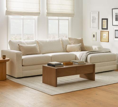 كنب زاوية بحشوة اسفنج و نوابض بوكت سبرنج