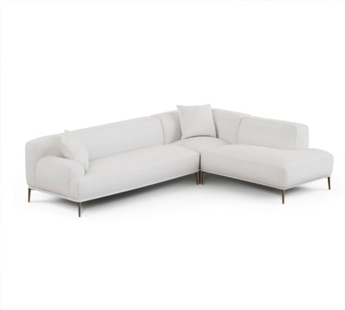 كنب زاوية بحشوة اسفنج و نوابض بوكت سبرنج