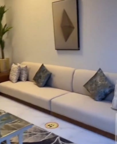 كنب زاوية بحشوة اسفنج و نوابض بوكت سبرنج