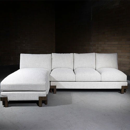 كنب زاوية بحشوة اسفنج و نوابض بوكت سبرنج