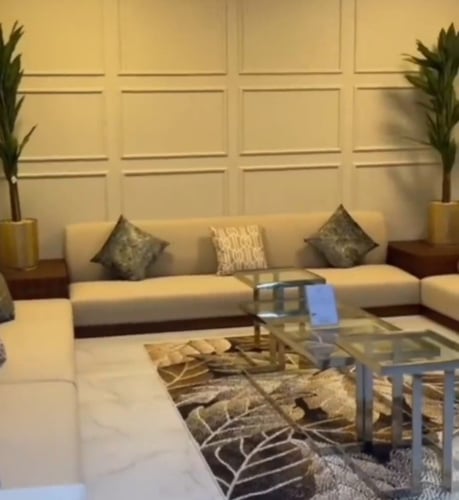 كنب زاوية بحشوة اسفنج و نوابض بوكت سبرنج