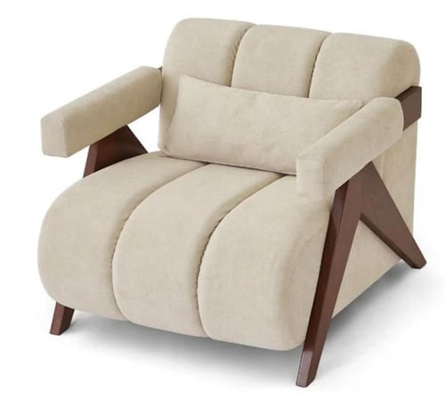 كرسي مفرد بحشوة اسفنج و نوابض بوكت سبرنج