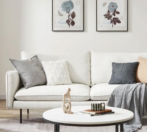 كنبة ثنائية بحشوة اسفنج و نوابض بوكت سبرنج