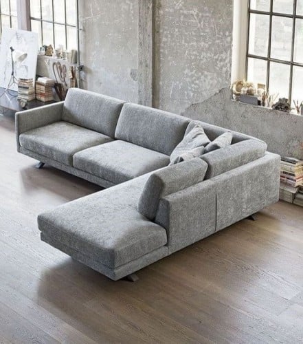 كنب زاوية بحشوة اسفنج و نوابض بوكت سبرنج