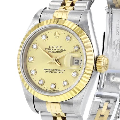 رولكس ديت جست 26 مم شامبانيا مرصعة بالألماس