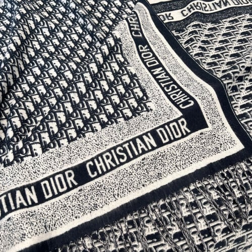 Dior Blanket ~ Bookmark rabbit hair print shawl 50...