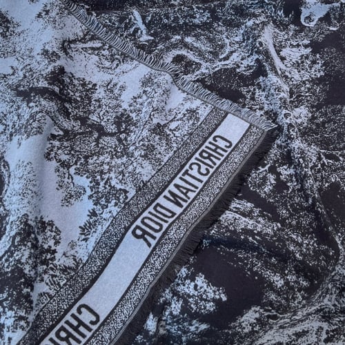 Dior blanket "Shadow Jungle" blue 10% cashmere 90%...