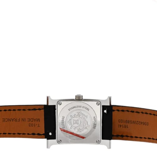 ساعة هيرميس كوارتز بإطار مرصع بالألماس