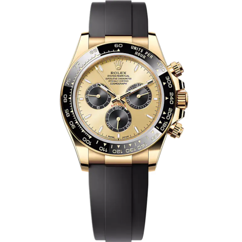 ساعة رولكس دايتونا من المطاط والذهب الأصفر والسيرا...