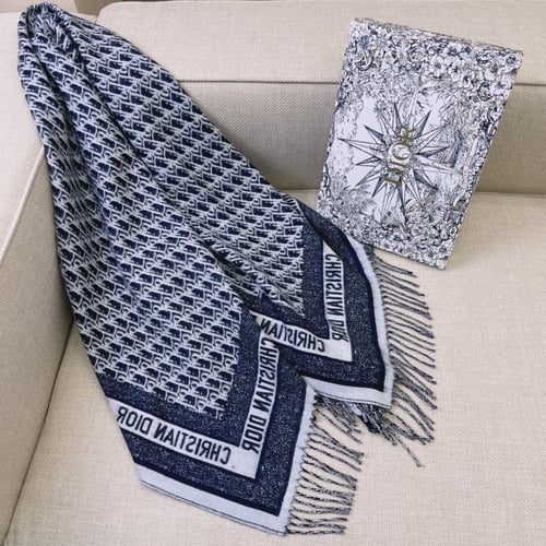 Di0r letter jacquard carpet shoulder 140*140cm 50%...