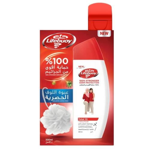 صابون سائل الاستحمام لايف بوي عناية ناعمة مع ليفة...