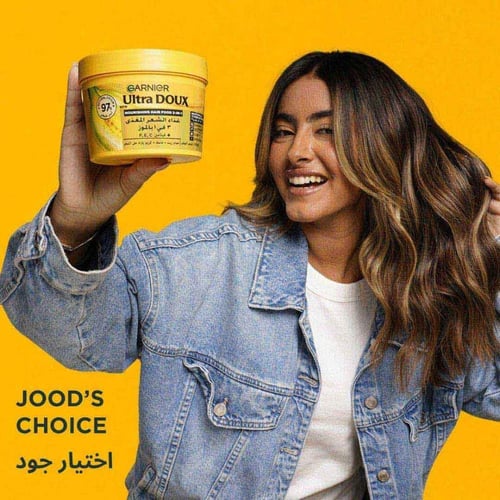 غذاء الشعر 3 في 1 غارنييه المغذّي بالموز - 390 مل