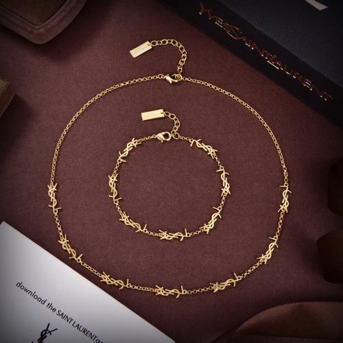 قلادة وسوار من YSL