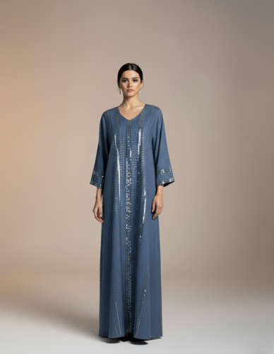 Elegant blue thobe
