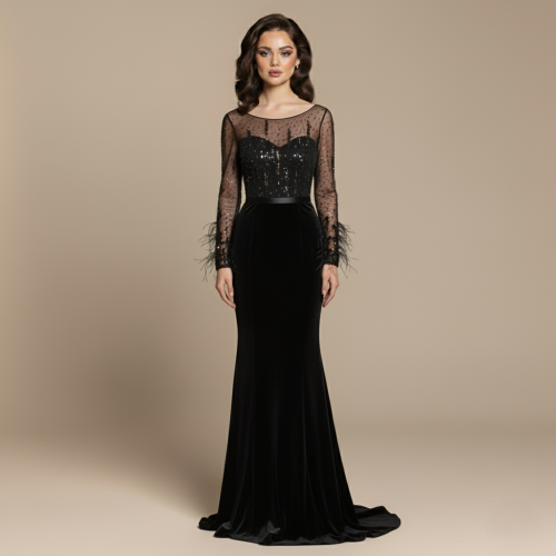 Black evening dress