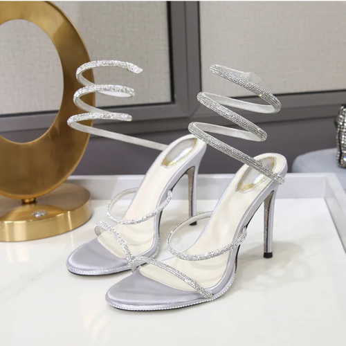 Luxury high-heeled sandals