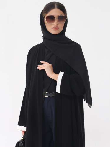 A-line abaya with cuts