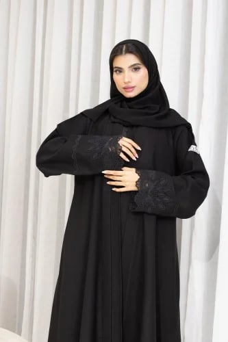 Luxury linen half-cullaby abaya