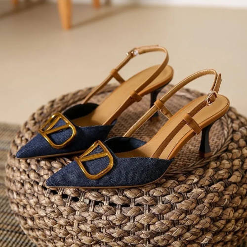 High-heeled trendy sandals for women