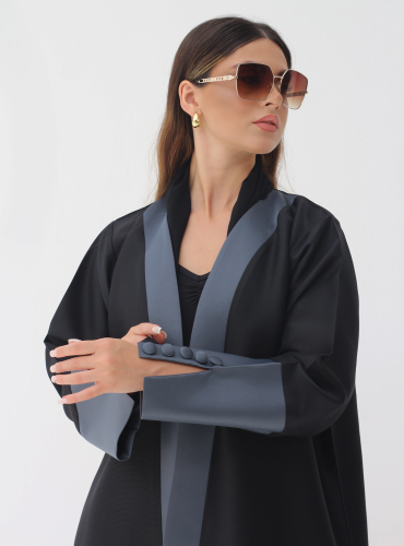 Black satin abaya
