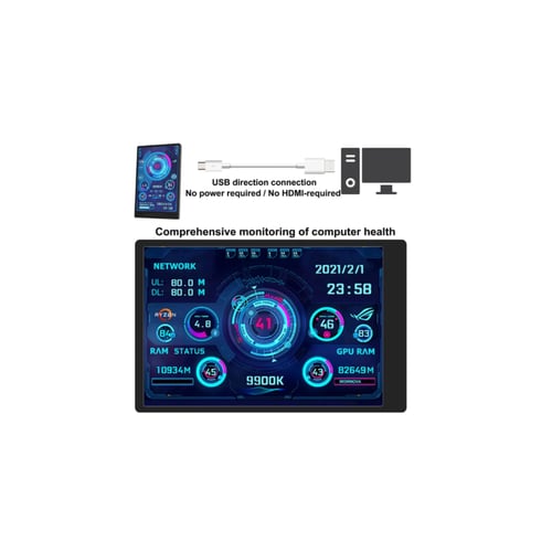 شاشة ثانوية للكمبيوتر IPS Type-C ابيض