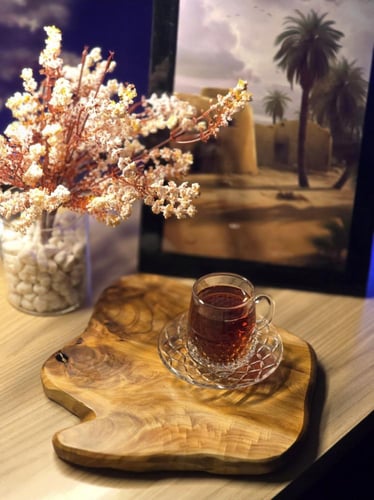 لوح تقديم خشبي مربع