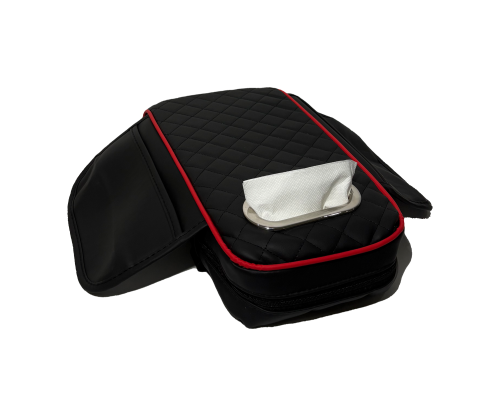 وسادة مسند يد مع جيوب وحامل مناديل