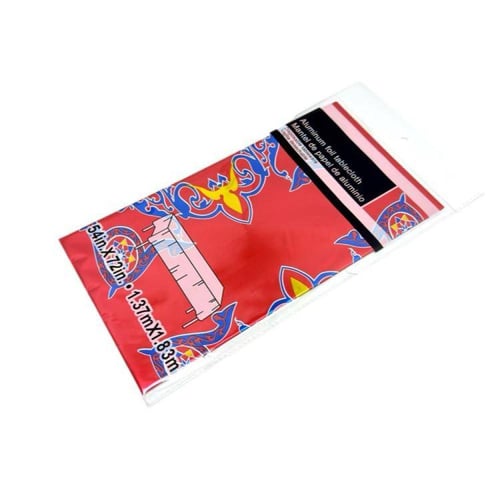 سفرة طاولة رمضانية لون أزرق أحمر مقاس 1.37*1.83 m