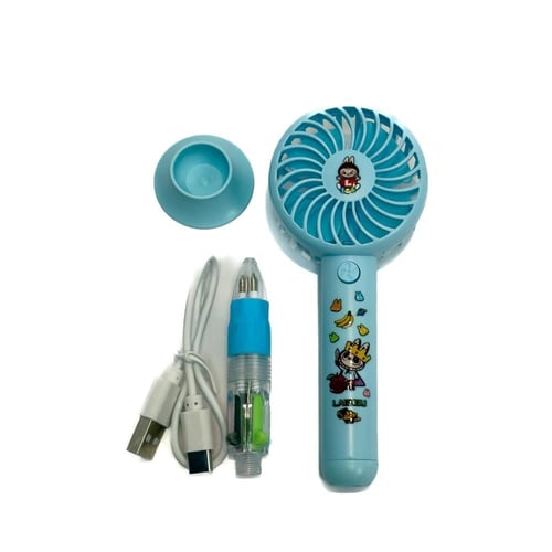 مروحة لابوبو مع قلم متعدد الألوان قابل للشحن