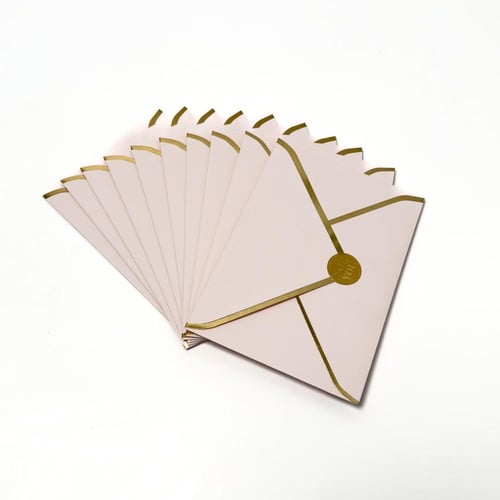 ظرف اهداء رسمي مع ستكر 10 حبات مقاس 12.5*17.5 CM