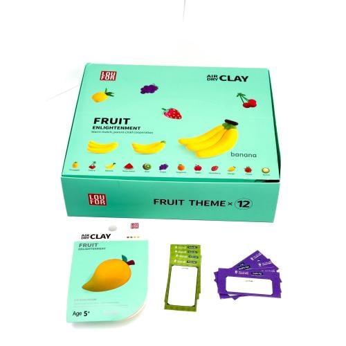 توزيعة صلصال جاهز للتشكيل فواكة 12 حبة مع ستكر الي...