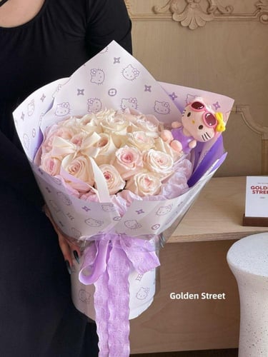 ورق لتغليف الهدايا او الورود هيلوكتي (20 حبة ) مقا...