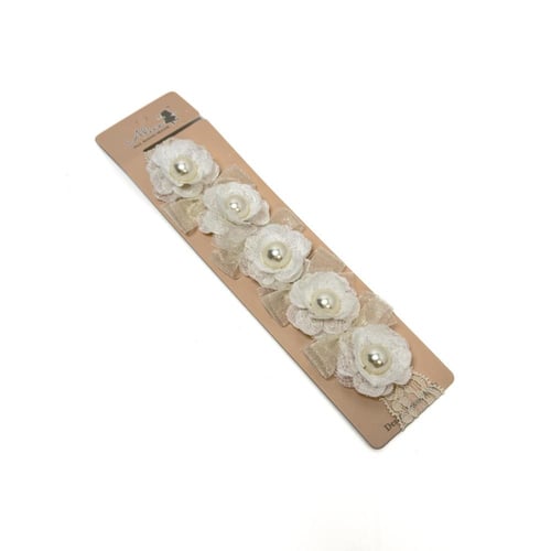 ربطة شعر بناتي ورود مزينة باللؤلؤ