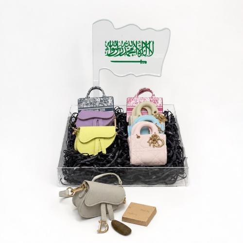 Gift package of Kleeja, gift boxes, set (D), charming bags made of luxurious leather in various colors and shapes, 9 pieces, with...