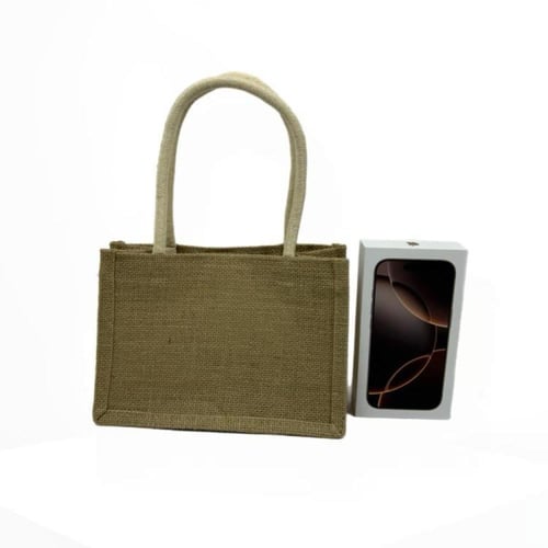 كيس خيش بني للهدايا و التوزيعات مقاس 23*16*12 cm