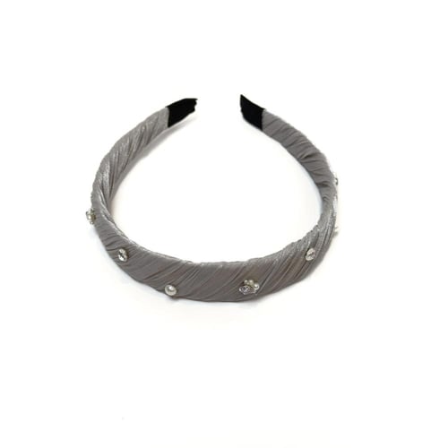 طوق شعر عريض مزين باللؤلؤ و الكرستال الفخم