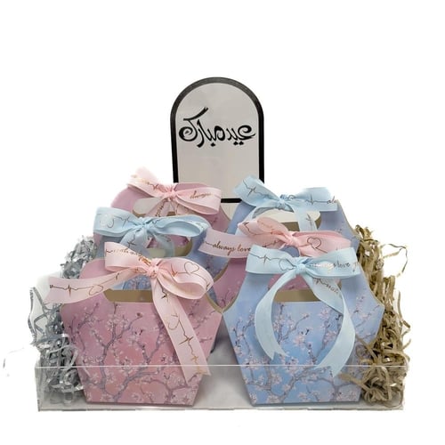 صينية توزيعات كليرك عيد مبارك 6 حبة تعليقة كرستال...