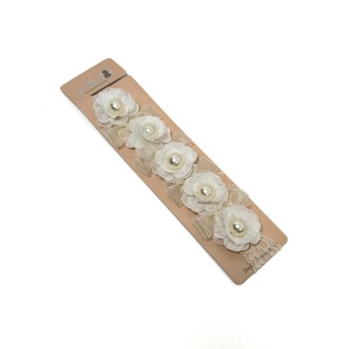 ربطة شعر بناتي ورود مزينة باللؤلؤ