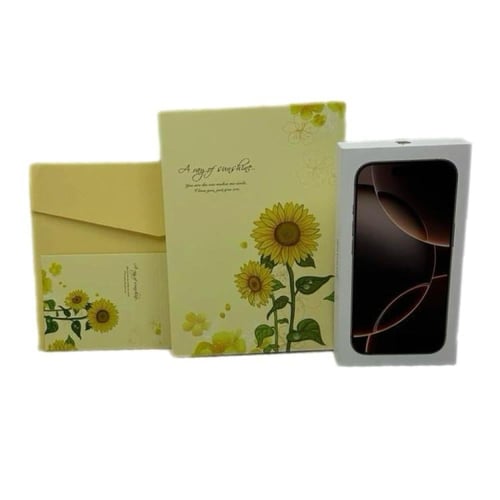 كرت و ظرف اهداء بوكيه تباع الشمس 3D مقاس 15*20 cm...