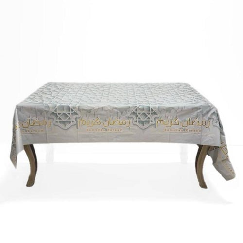 سفرة طاولة رمضانية لون أوف وايت مقاس 1.37*1.83 m