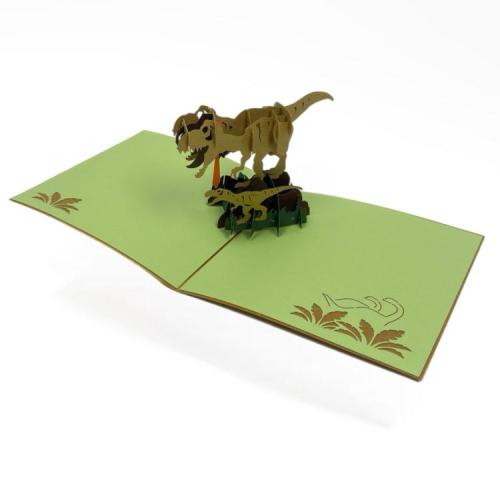 كرت و ظرف اهداء الديناصور3D مقاس 15*15 cm ((لطباعة...